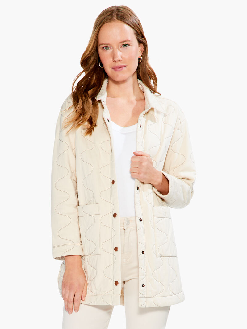 Woman Wears Quilted Spring Jacket image number 0