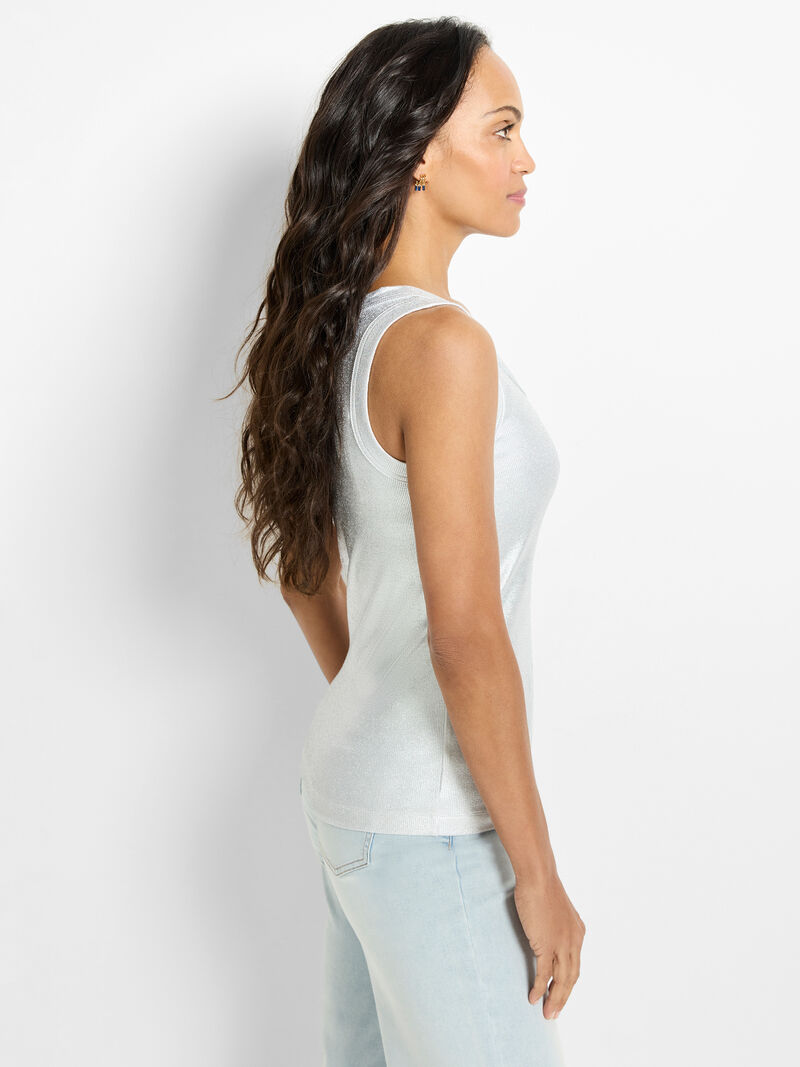 Woman Wears Glazed Rib Tank image number 2