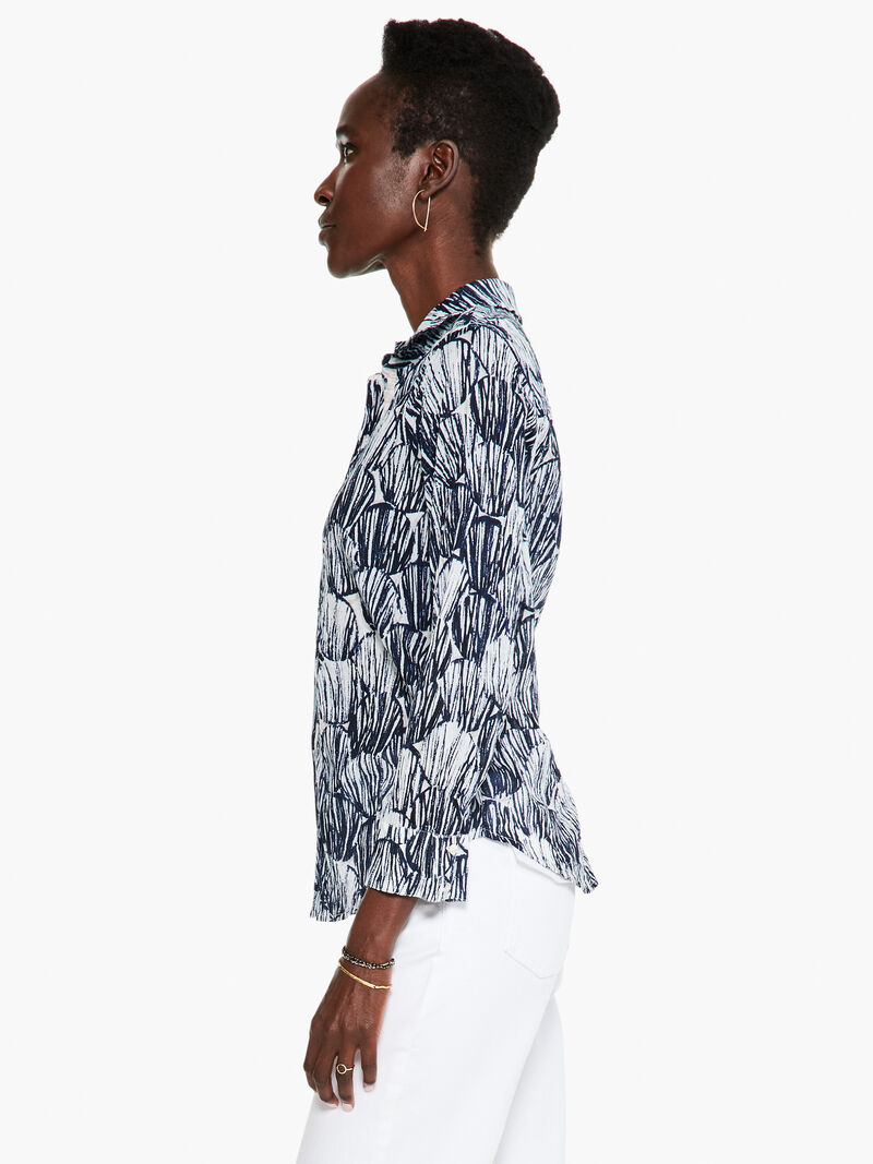 Woman Wears Indigo Shells Top image number 1