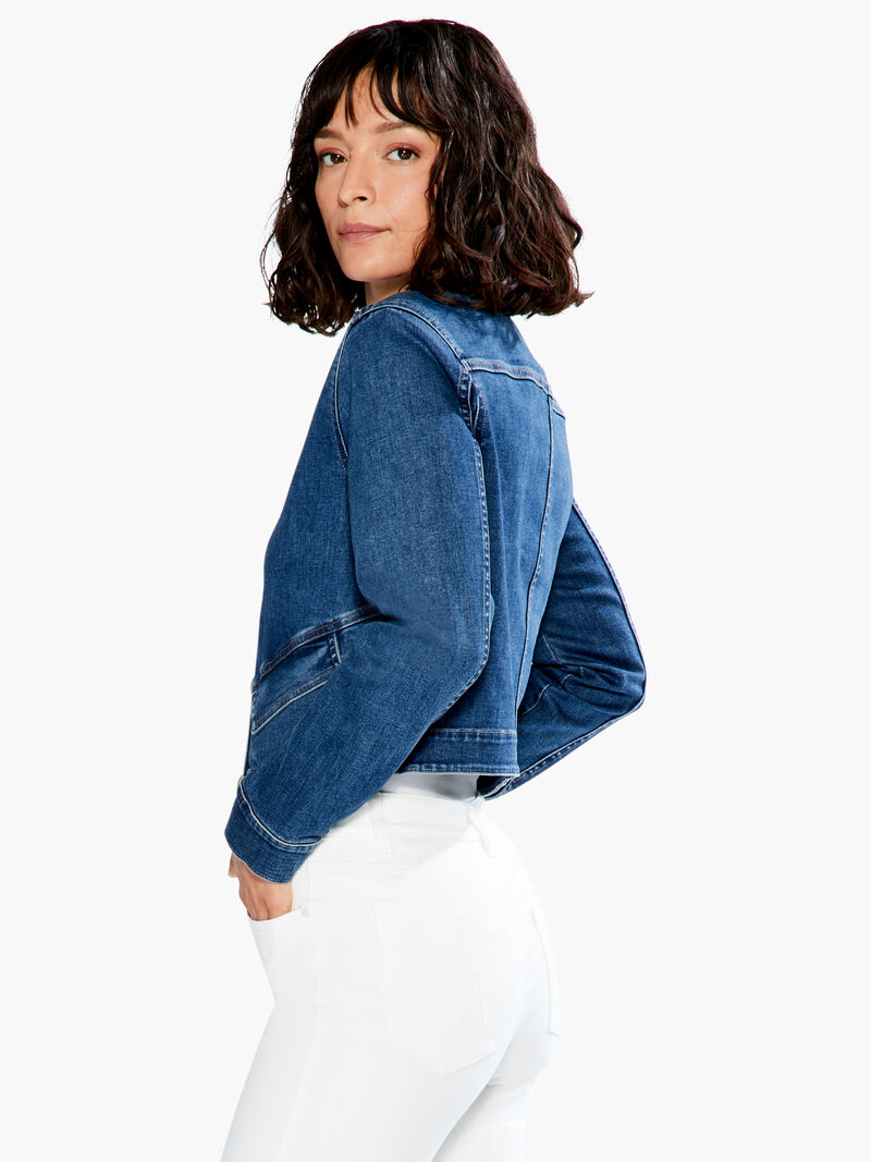 Woman Wears Top It Off Denim Jacket image number 2