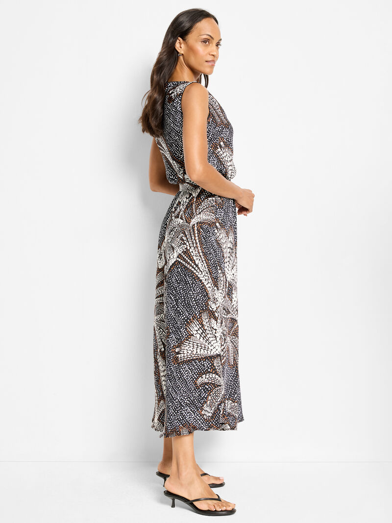 Dotty Palms Boat Neck Bianca Dress