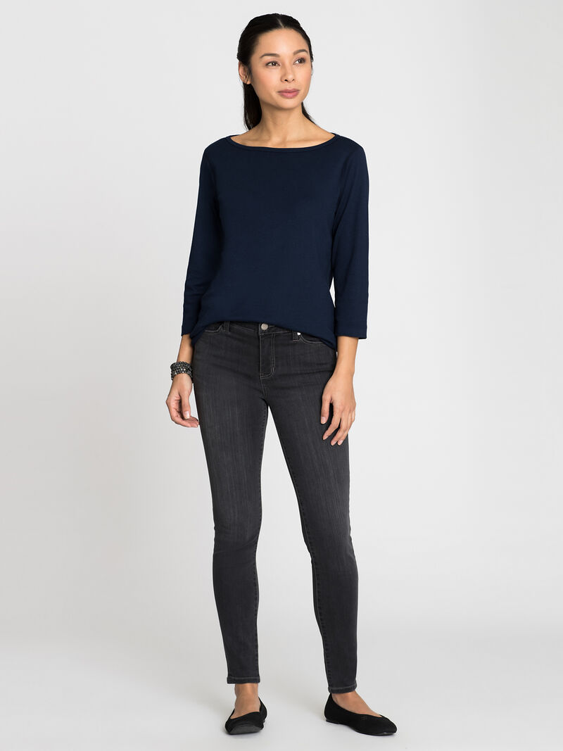 Woman Wears Three Dots British Tee image number 3