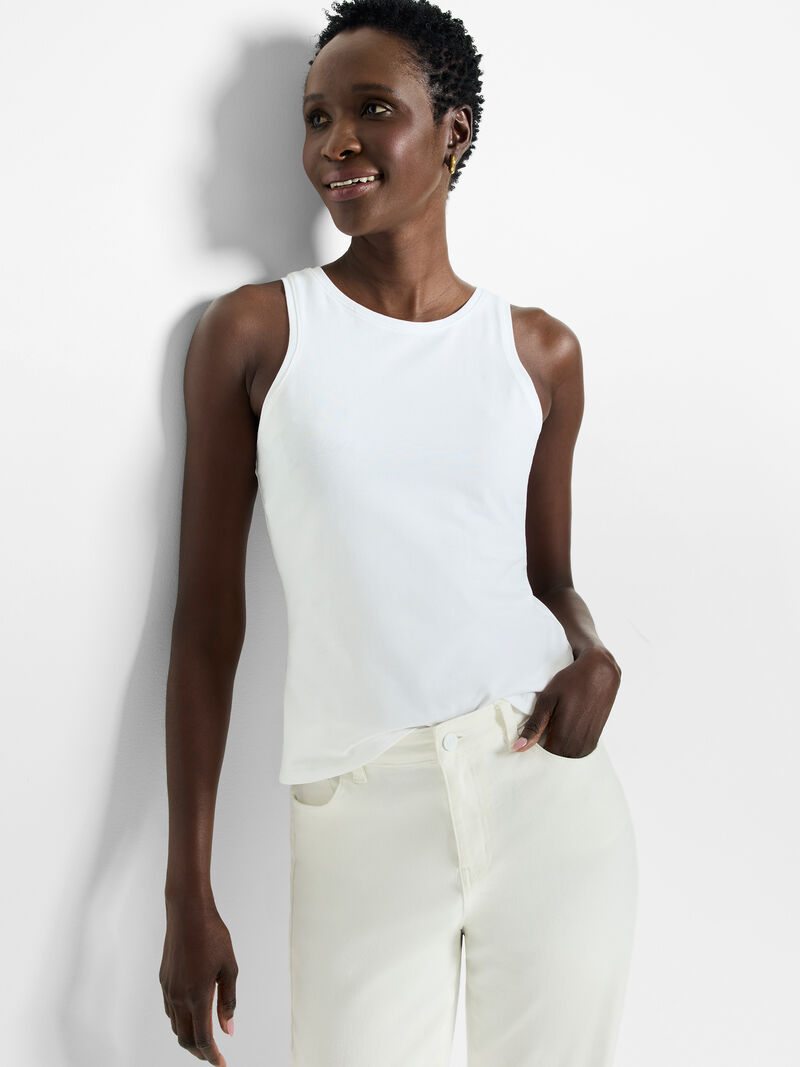Woman Wears High Neck Perfect Tank image number 0
