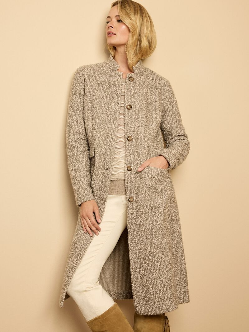 Sherpa Tweed Knit Topcoat