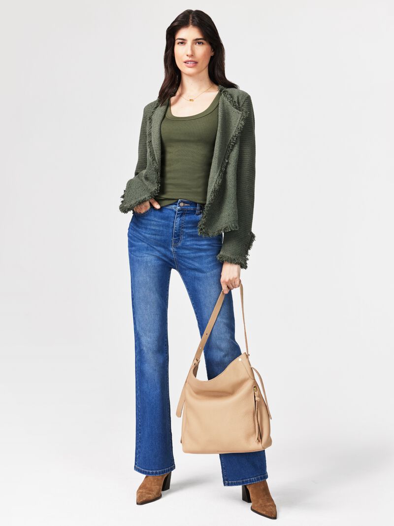 Woman Wears Oliveve Sophia Adjustable Hobo image number 7