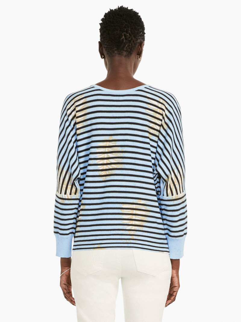 Woman Wears Stamped Stripes Sweater image number 2