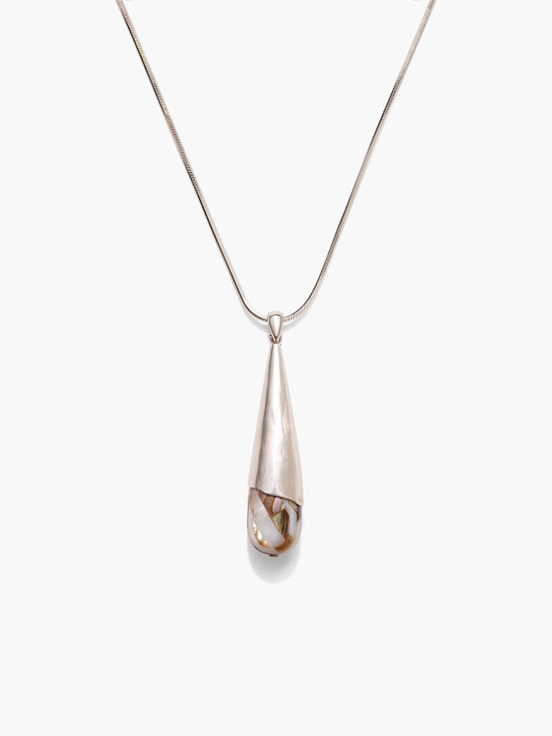 Woman Wears Chan Luu - Abalone Silver Necklace image number 0