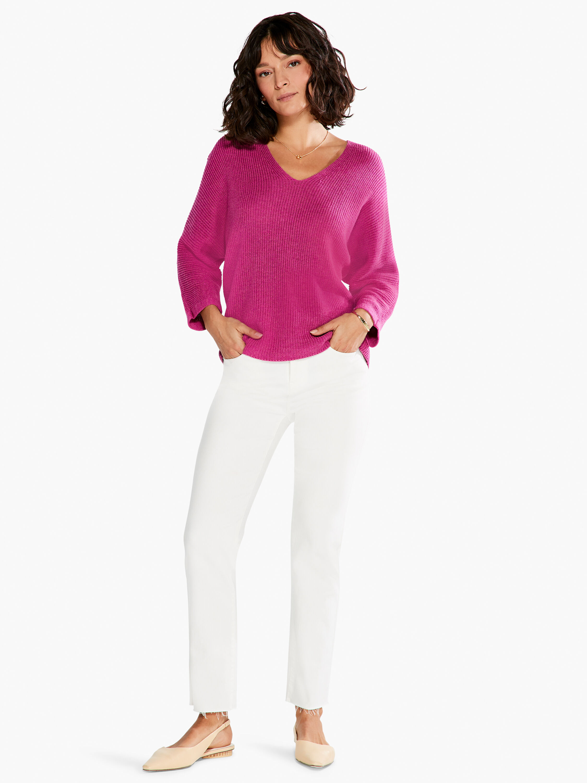 Womens shaker knit sweaters 2025