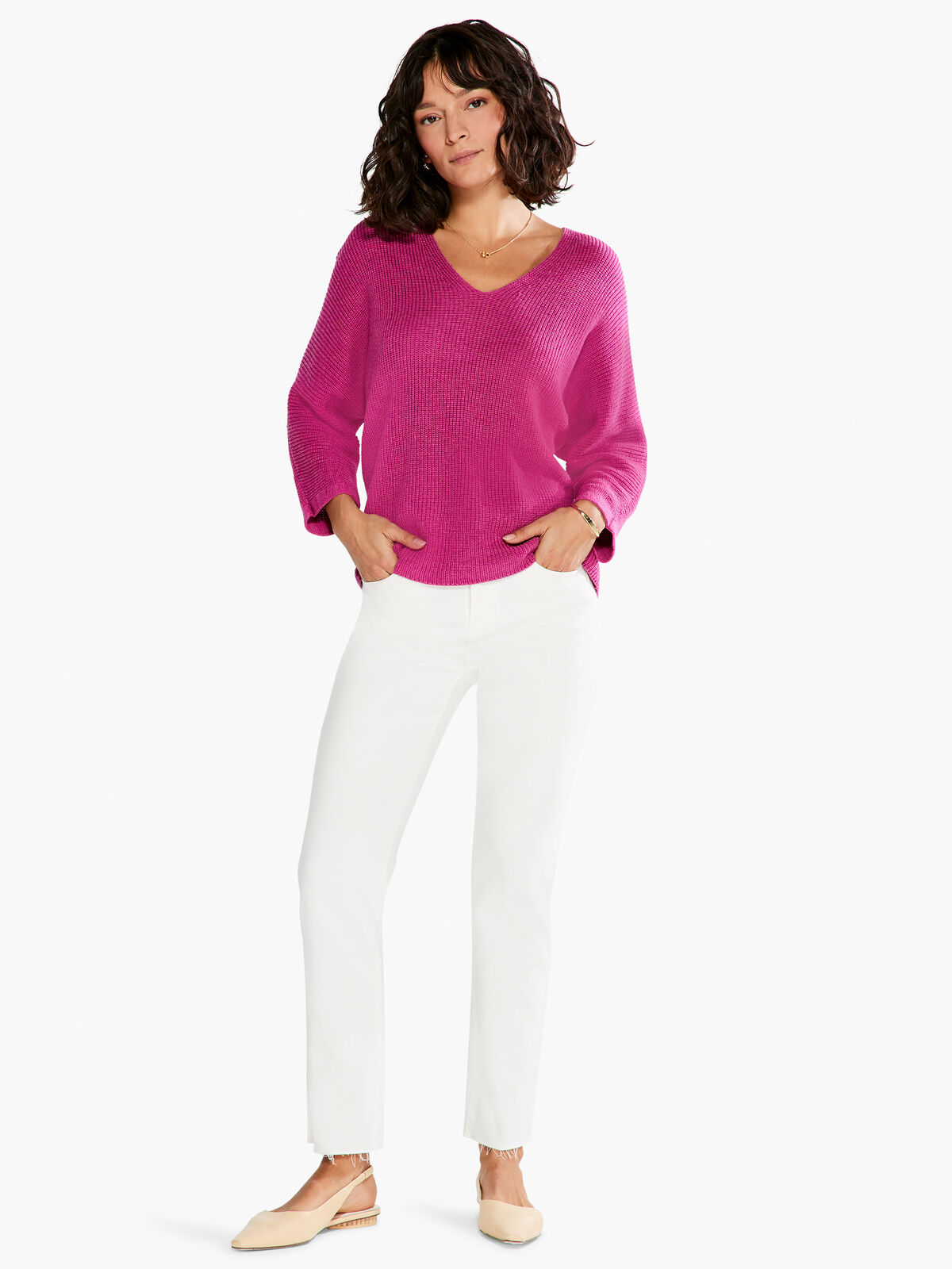 Relaxed Shaker Knit Sweater