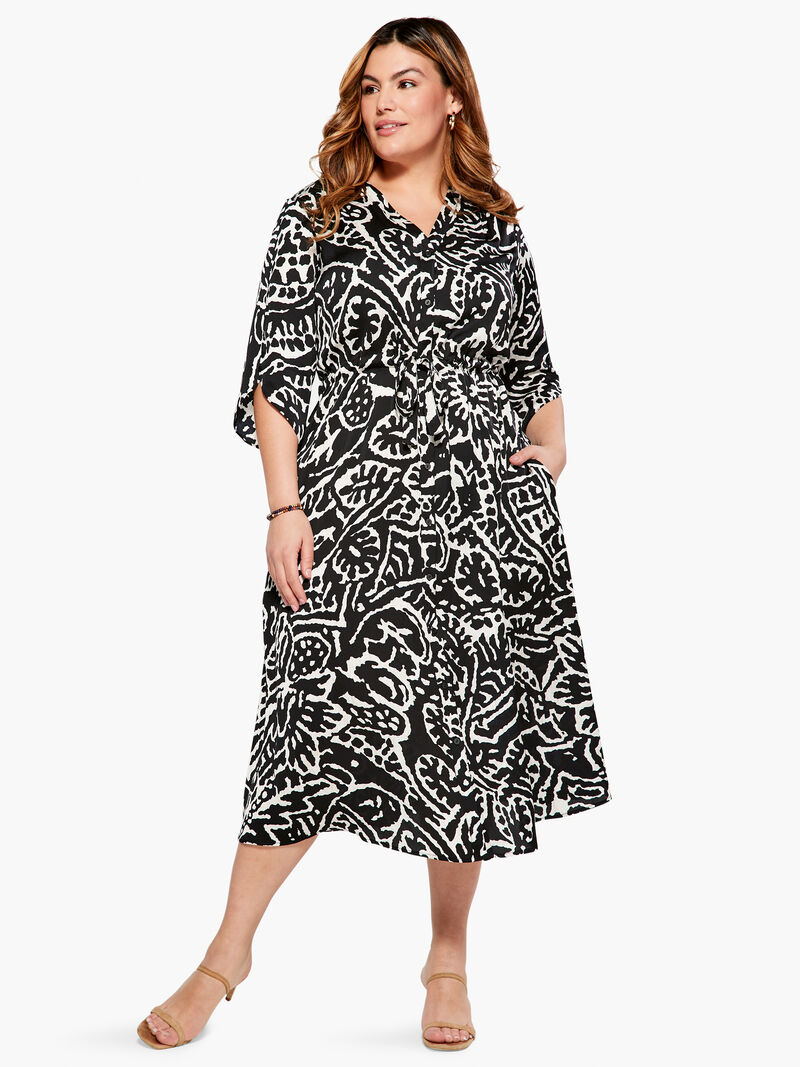 Woman Wears Onyx Stamp Dress image number 0