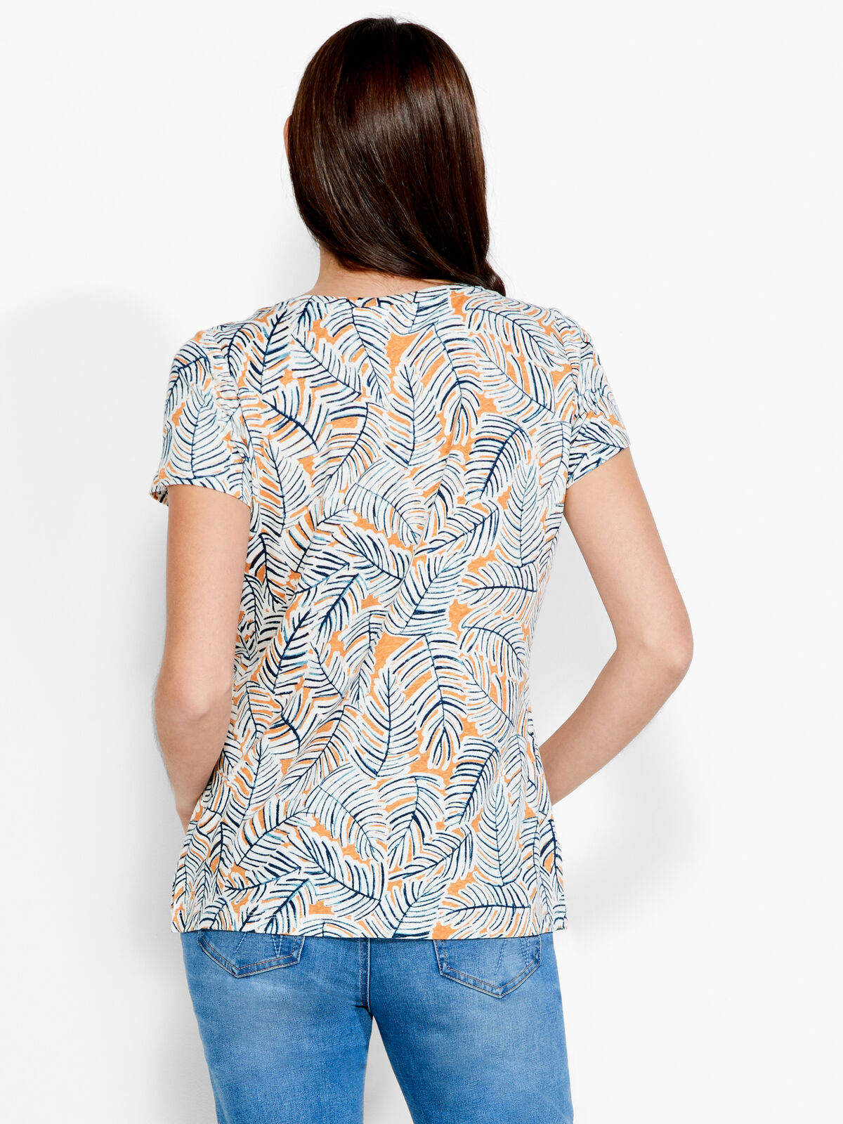 NZT Palm Short Sleeve V Tee