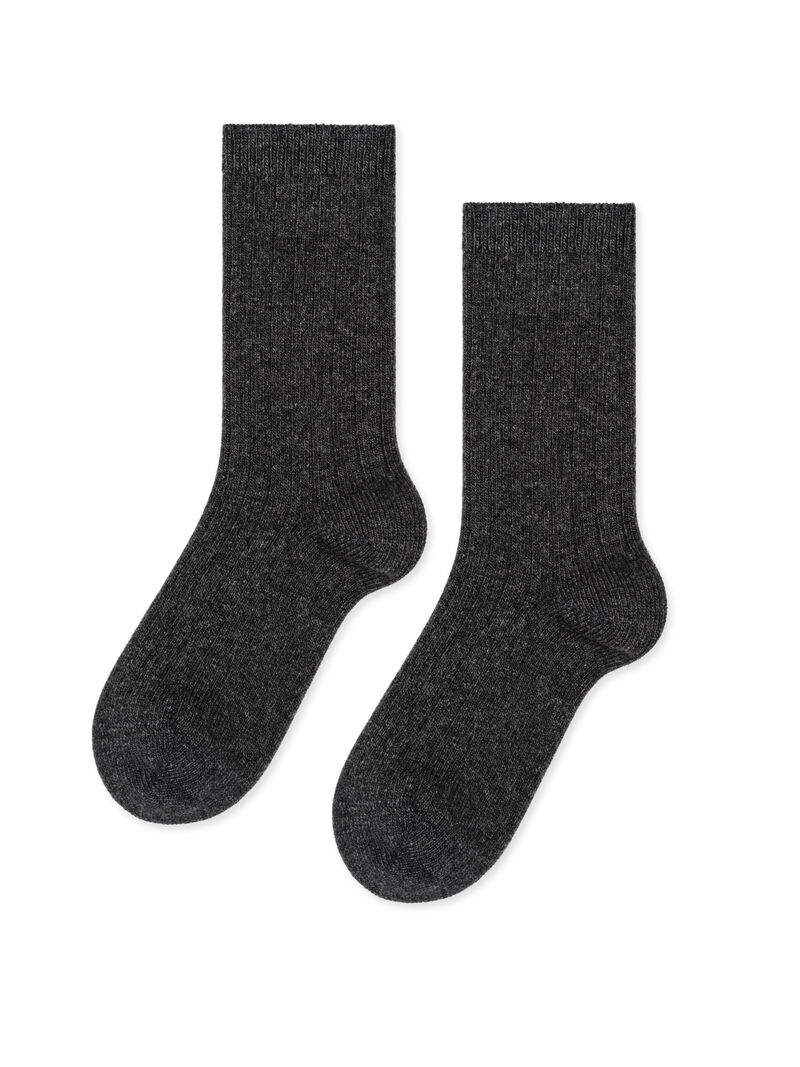 Woman Wears Hansel From Basel - Cozy Rib Cashmere Sock image number 0