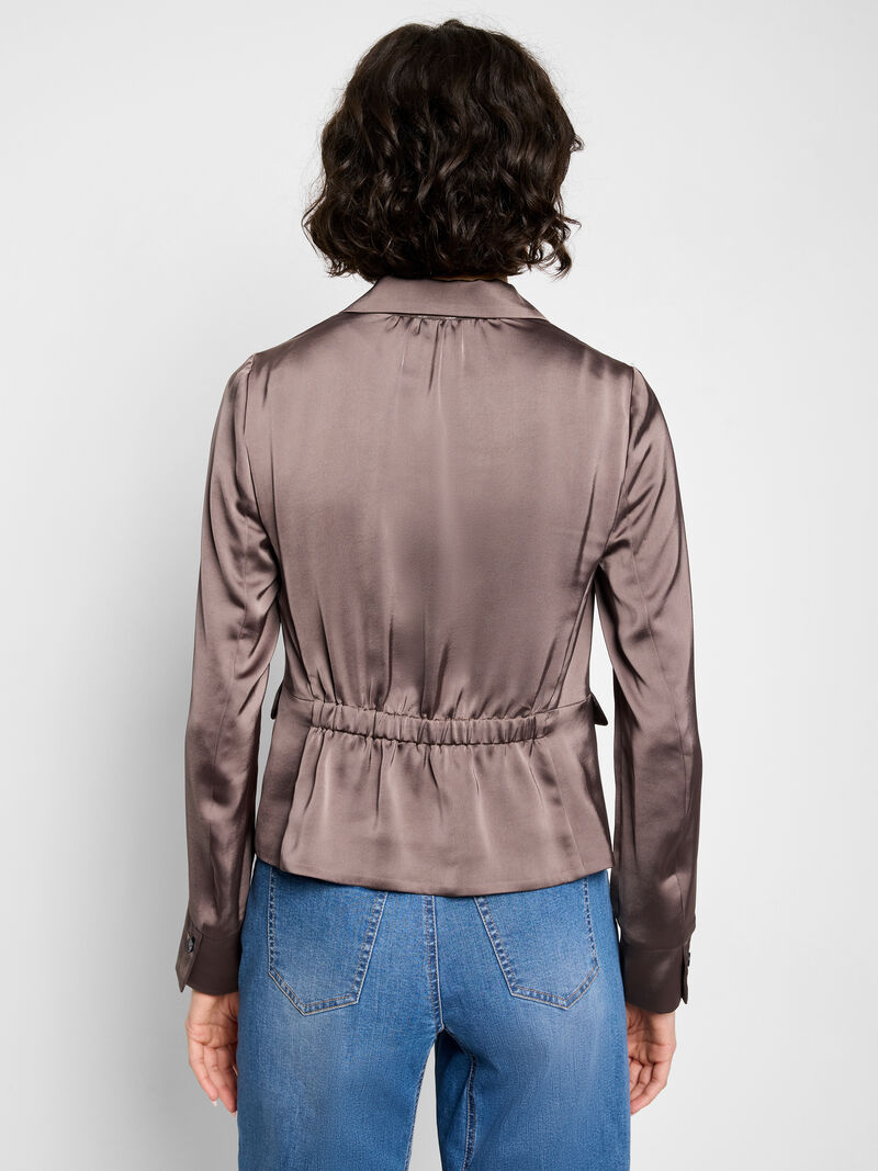 Woman Wears Day Gloss Tuxedo Jacket image number 3