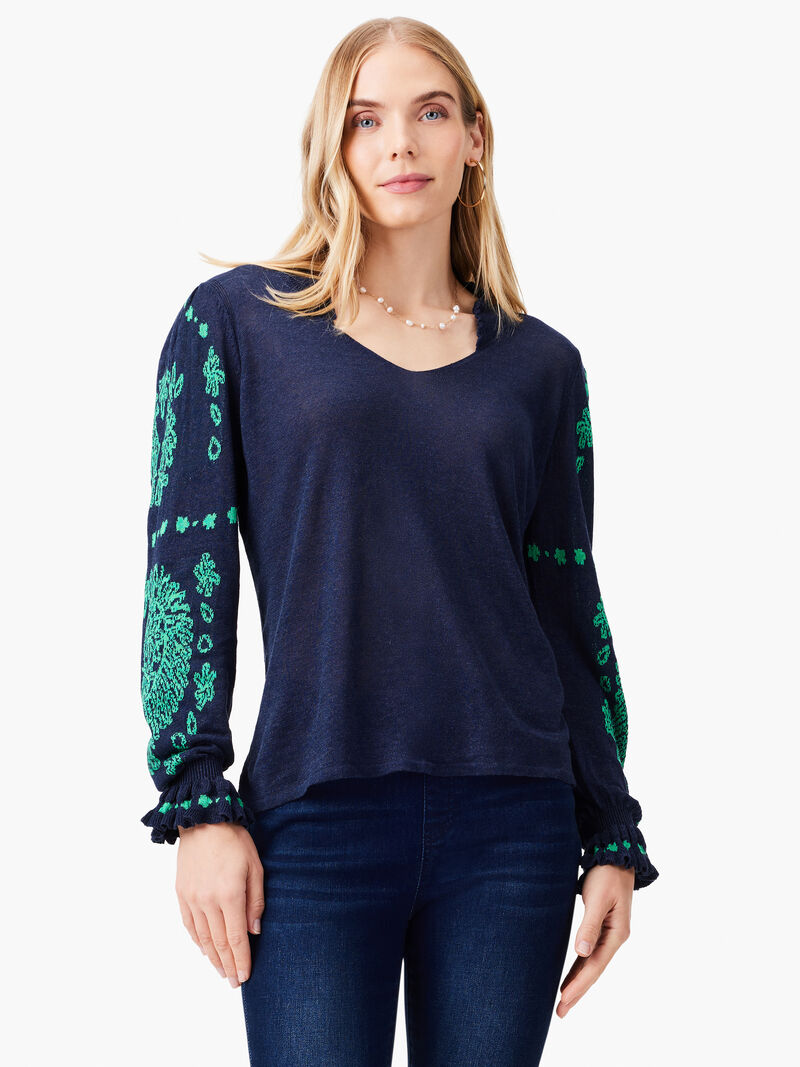 Woman Wears Oceanic Sweater image number 0