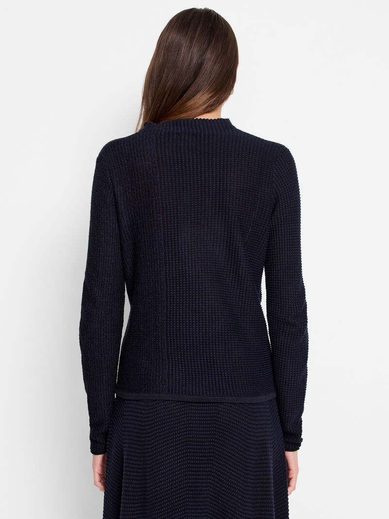 Woman Wears Pixel Knit Sweater image number 3