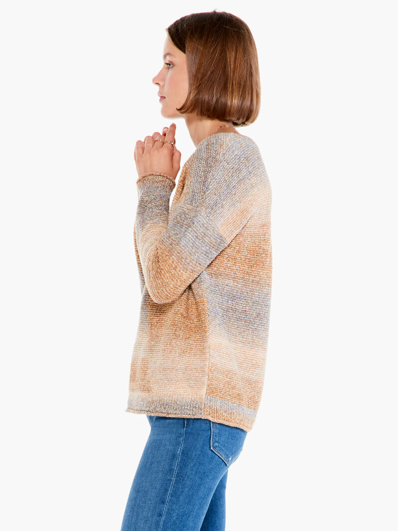 Woman Wears Sunset Mix Sweater image number 1