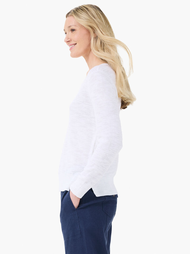Woman Wears Breezy Texture Sweater image number 1