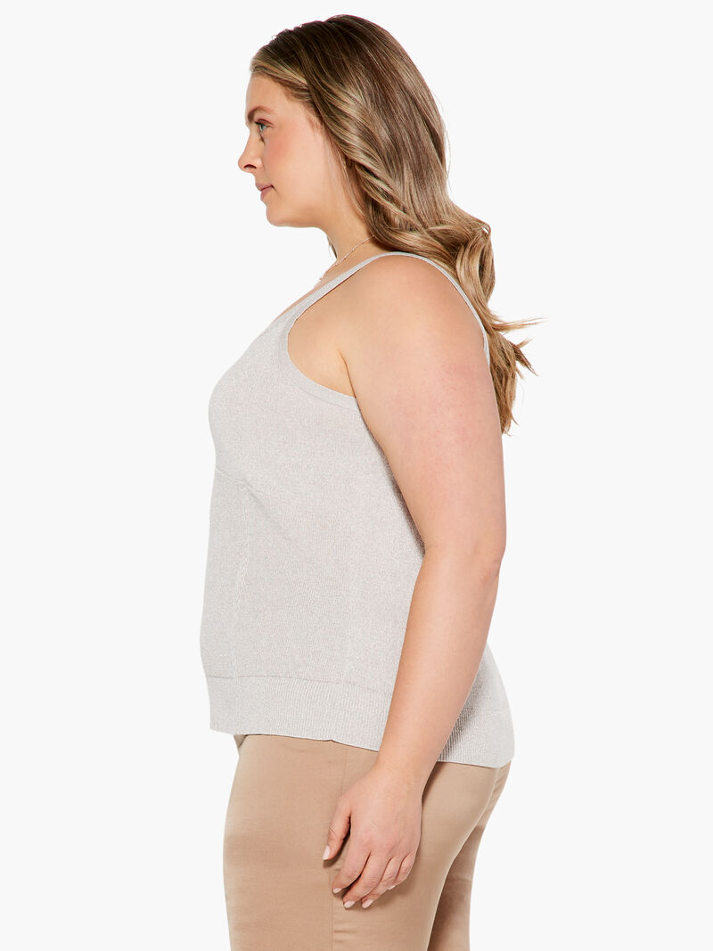 Woman Wears Lurex Corset Tank image number 1