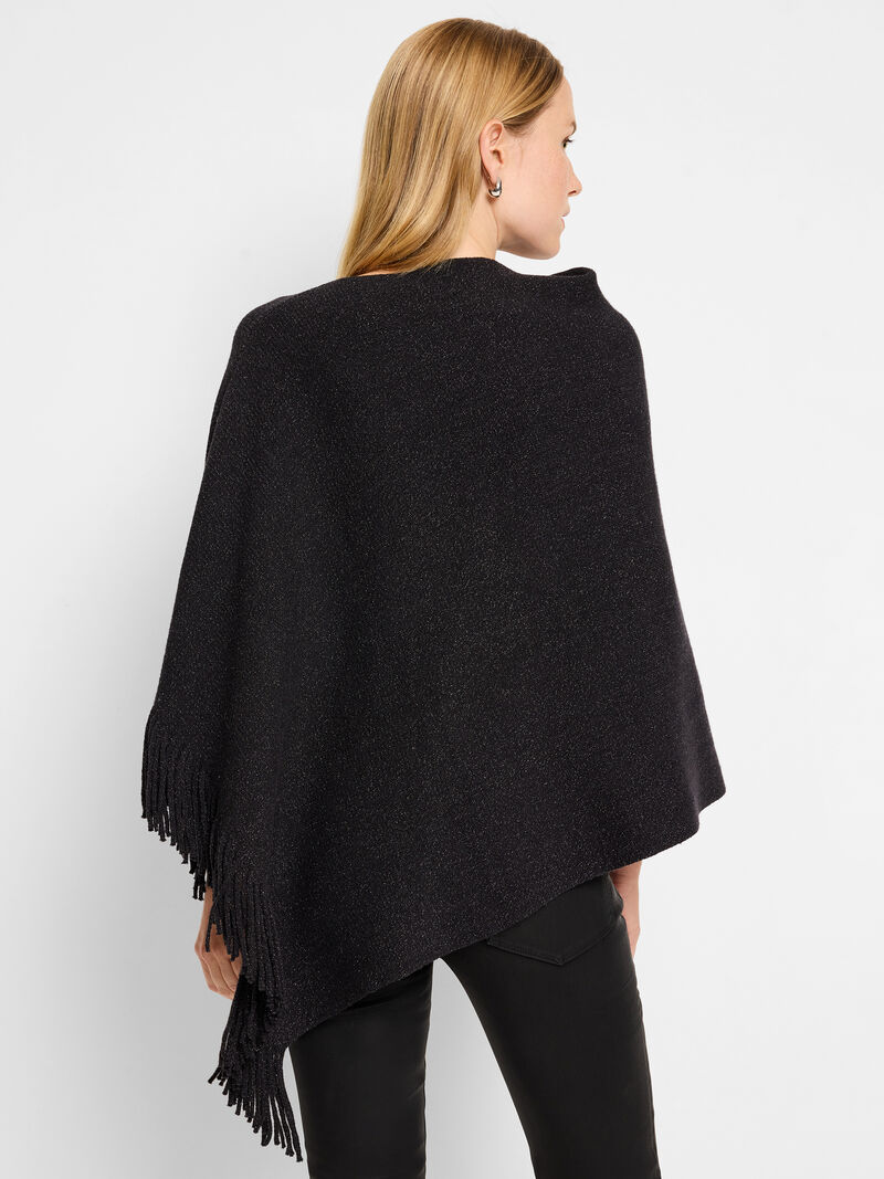 Woman Wears Metallic Go To Poncho image number 3