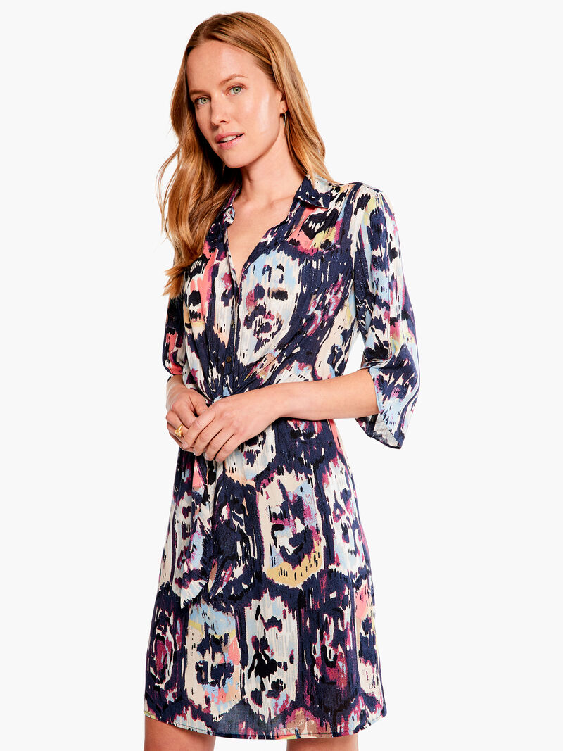 Woman Wears Medallion Mix Dress image number 0