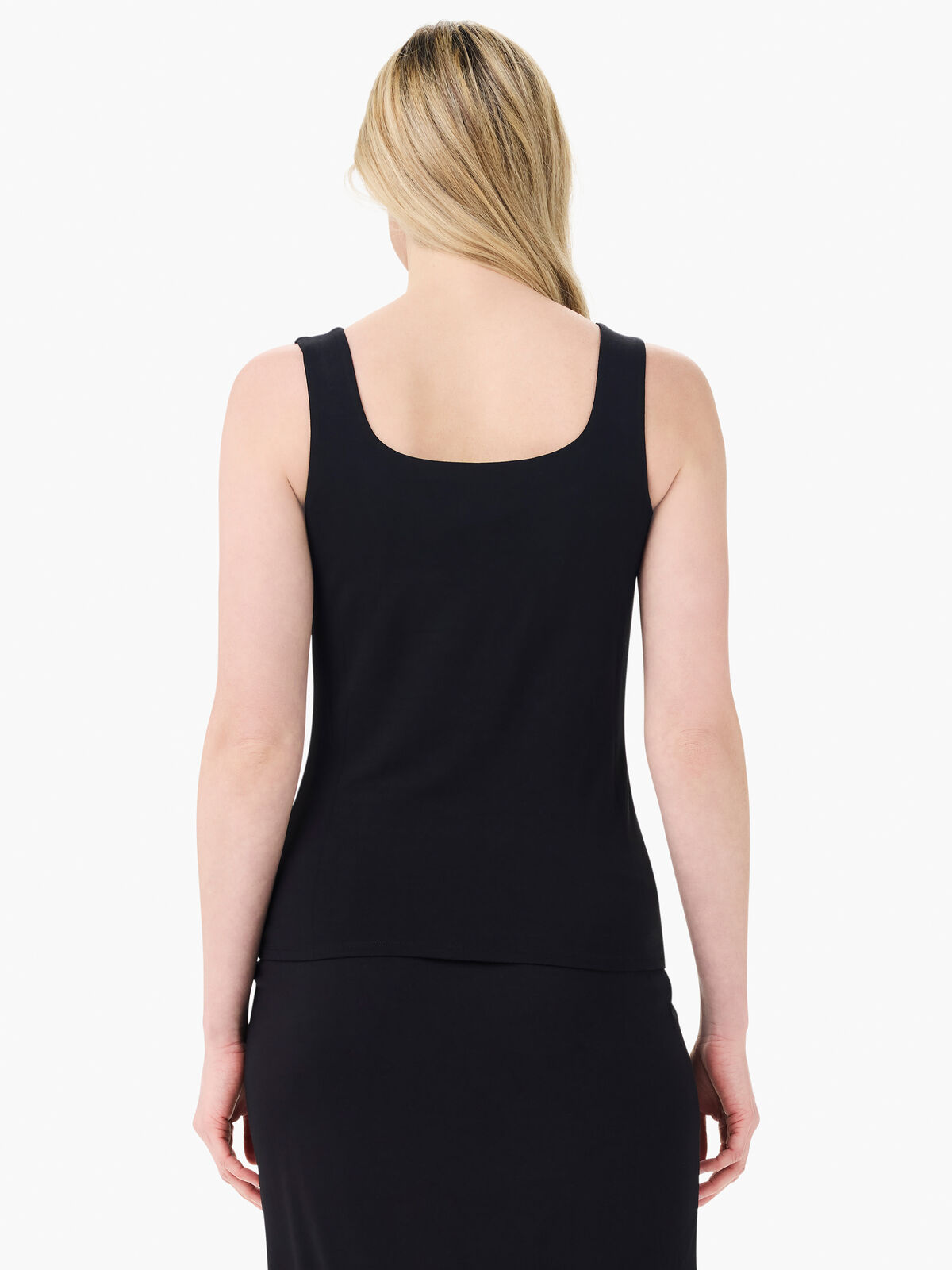 Sleek Jersey Split Neck Tank