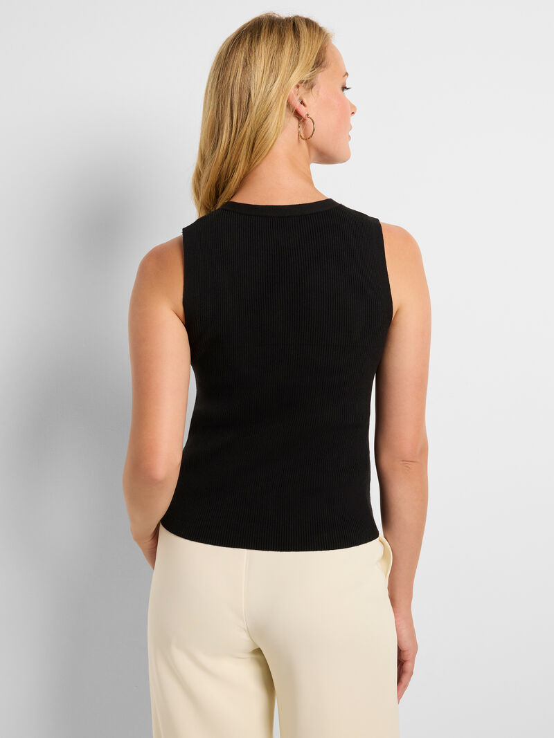 Woman Wears Button Pullover Sweater Vest image number 4