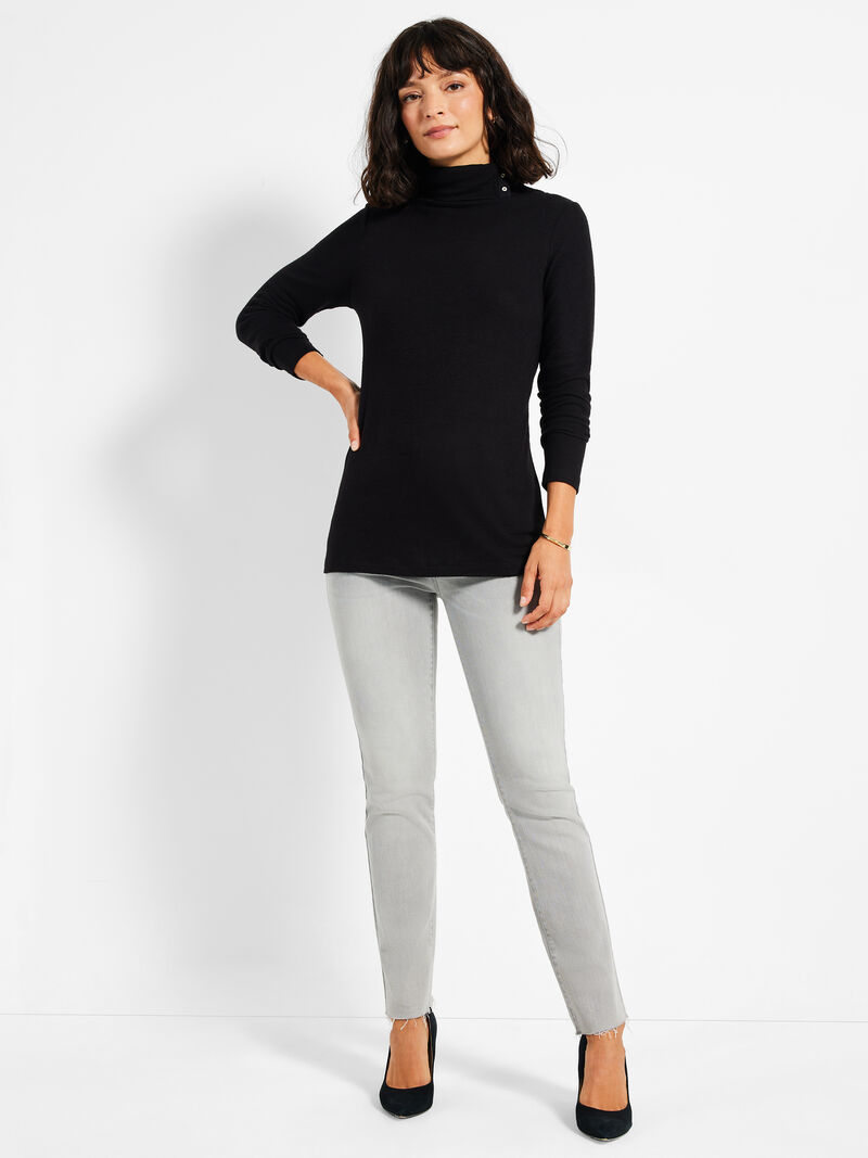 Woman Wears NZT Sweet Dreams Snap Neck Tee image number 3