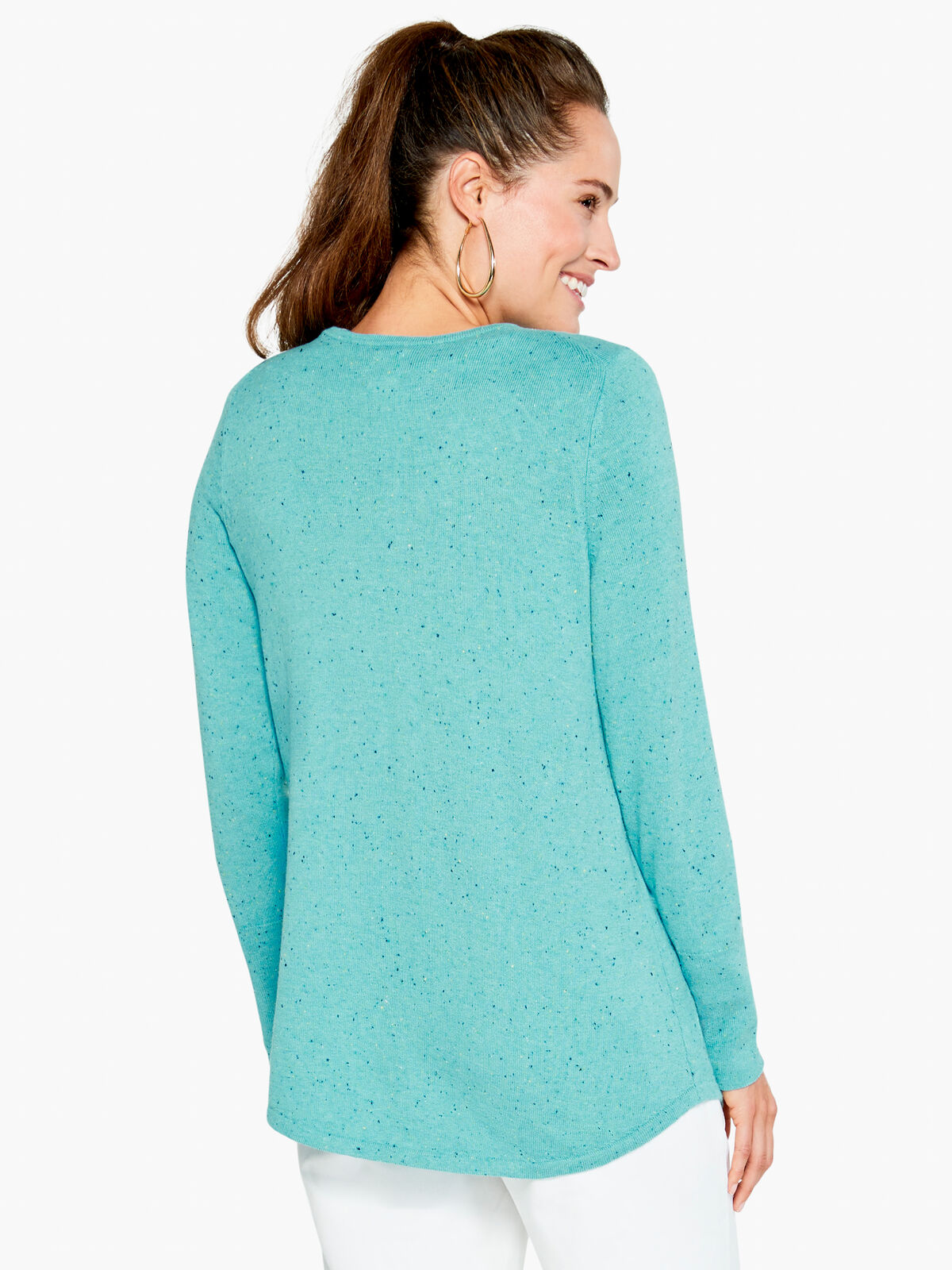 Speckled Vital V Neck Sweater