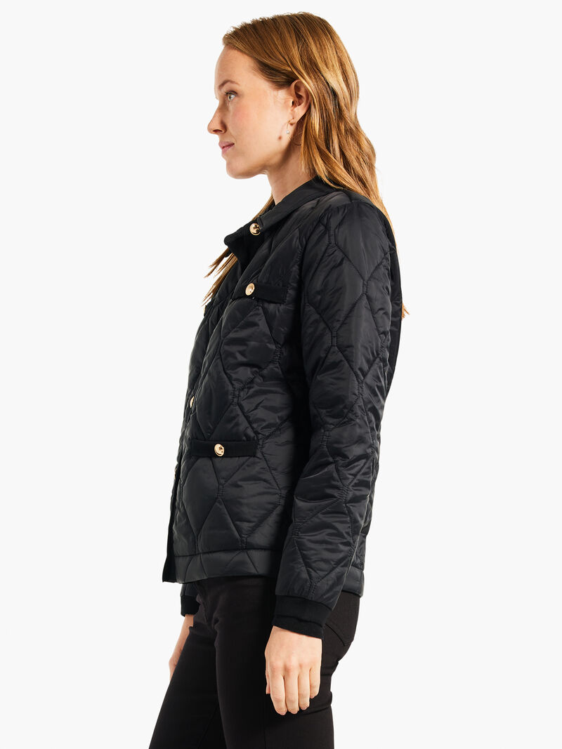 Knit Trim Puffer Jacket