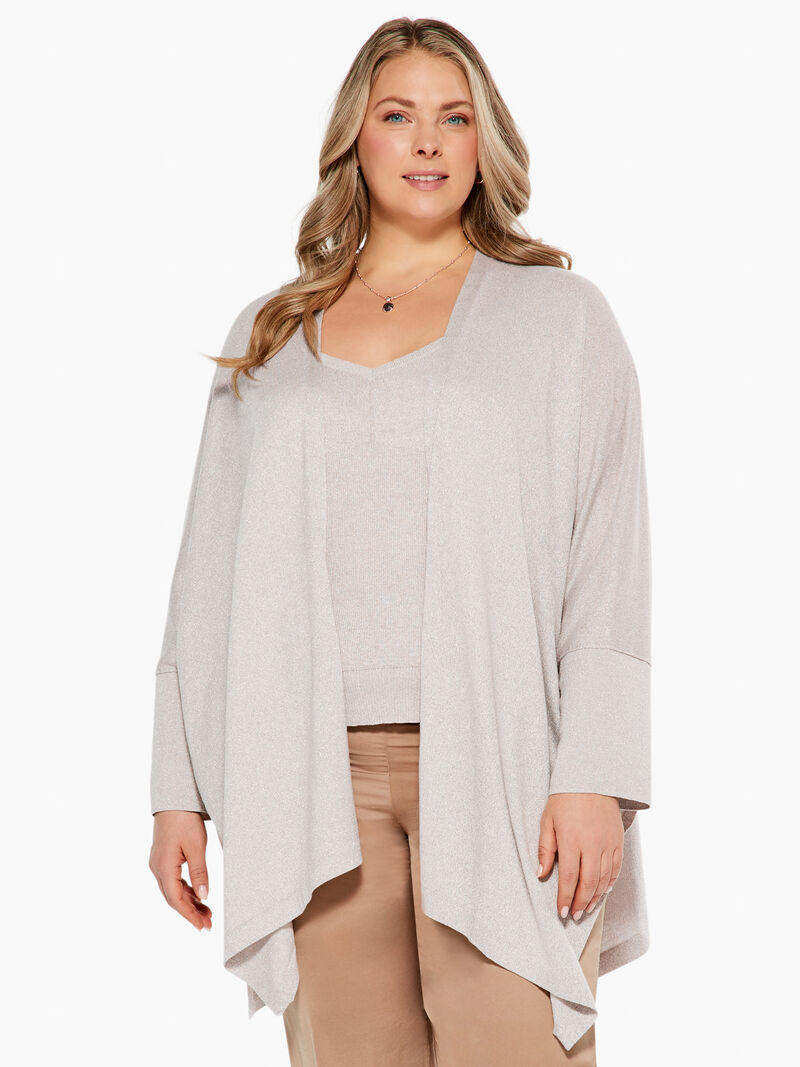 Woman Wears Lurex Cover Up Cardigan image number 0