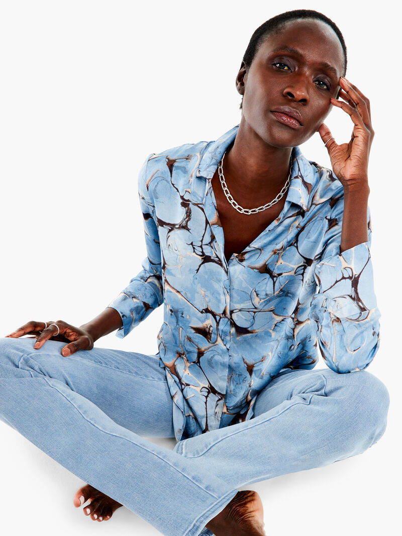 Woman Wears Marble Sky Shirt image number 0