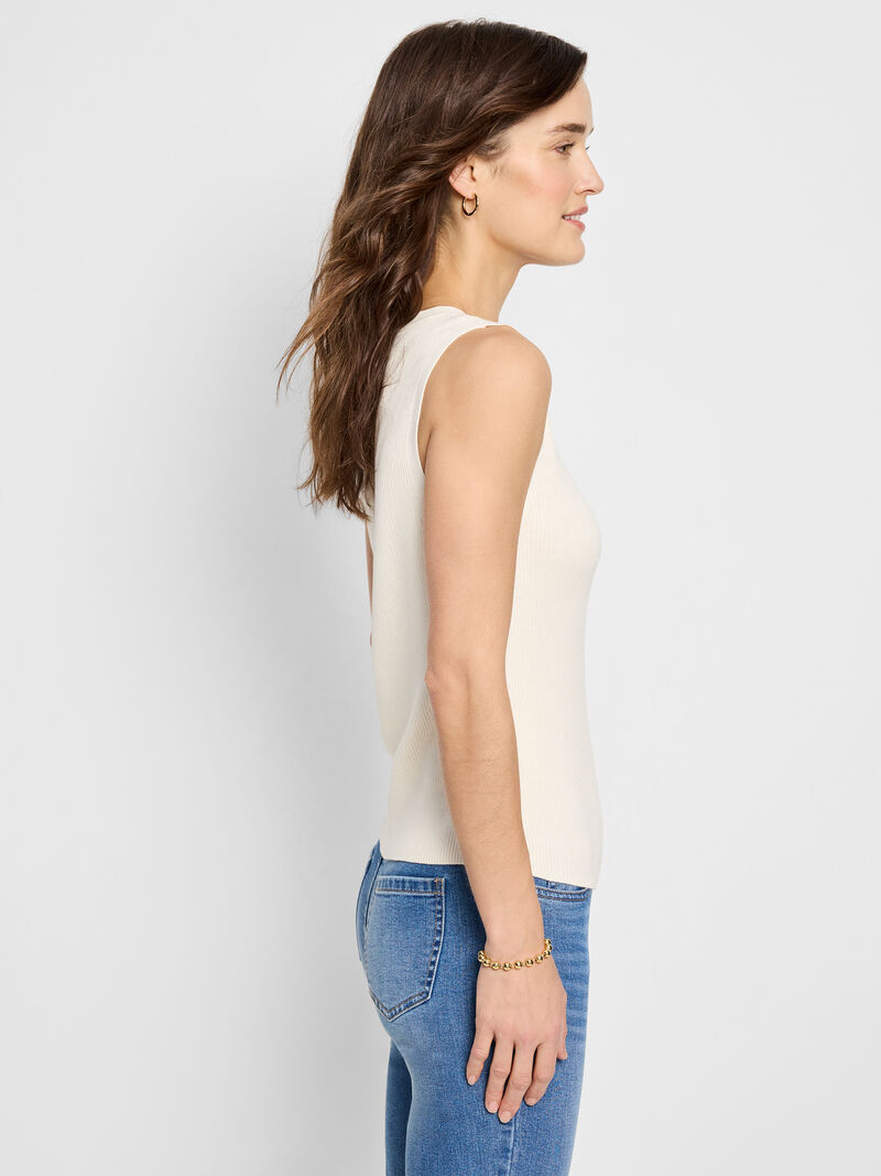 Woman Wears Button Front Sweater Vest image number 2