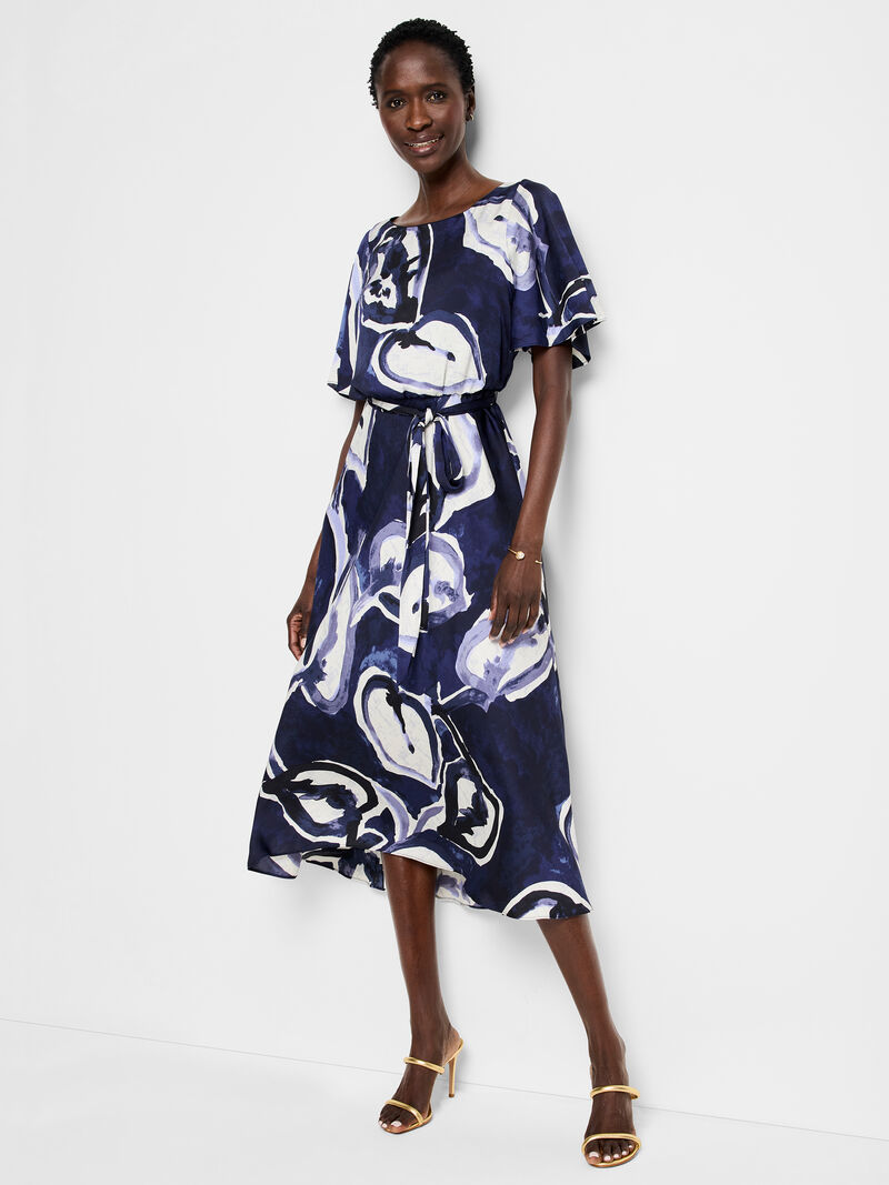 Woman Wears Watercolor Vines Brooke Dress image number 2