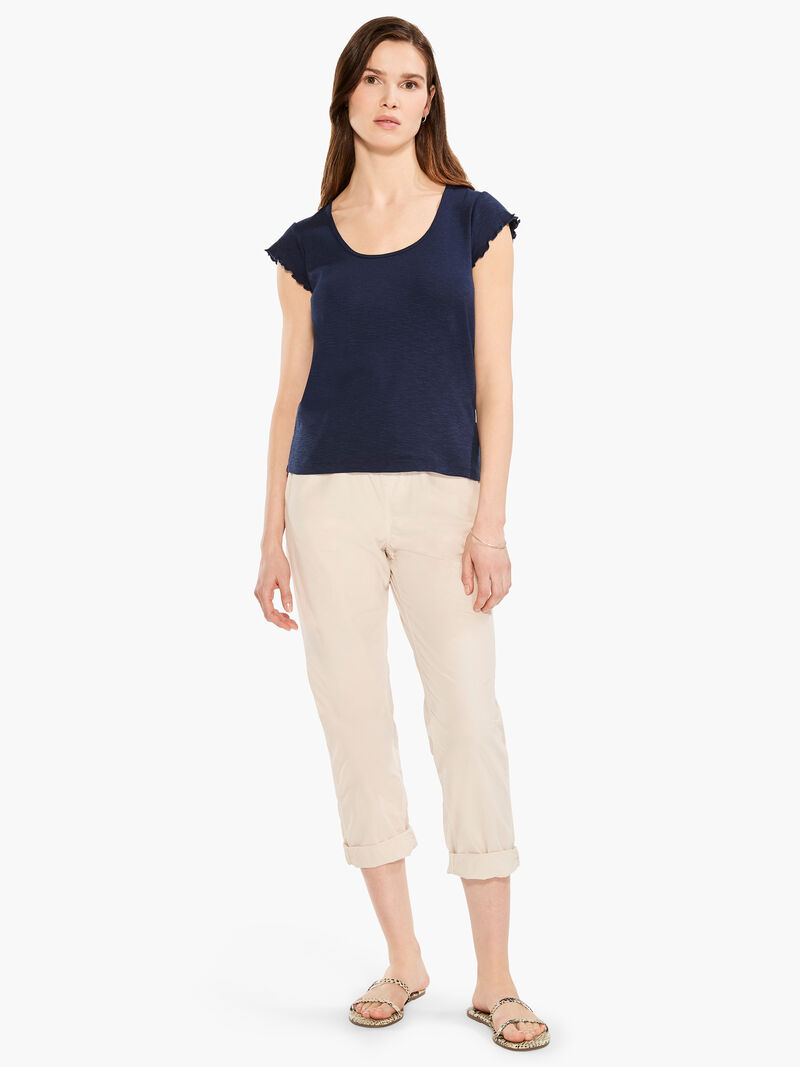 Woman Wears NZT Short Sleeve Scoop Lettuce Edge Tee image number 3
