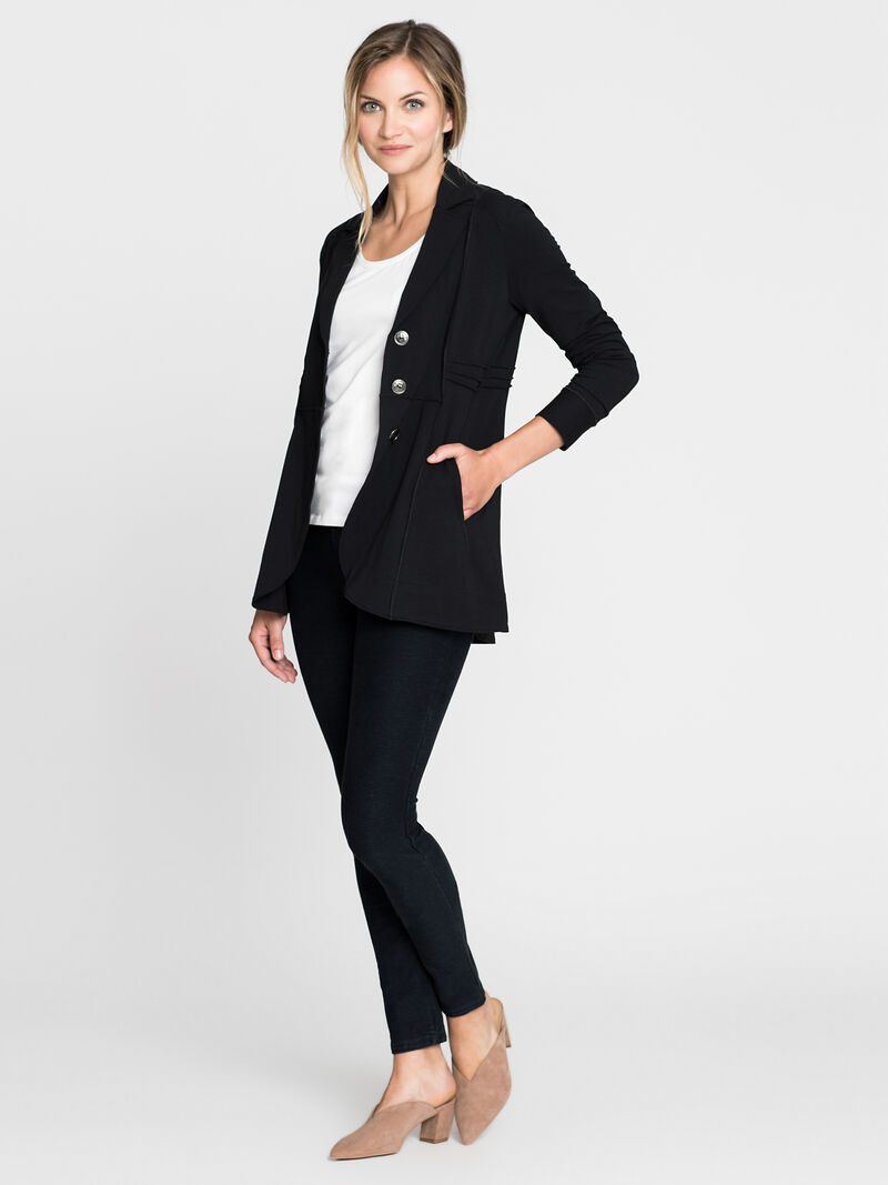 Woman Wears Seamed Riding Jacket image number 3