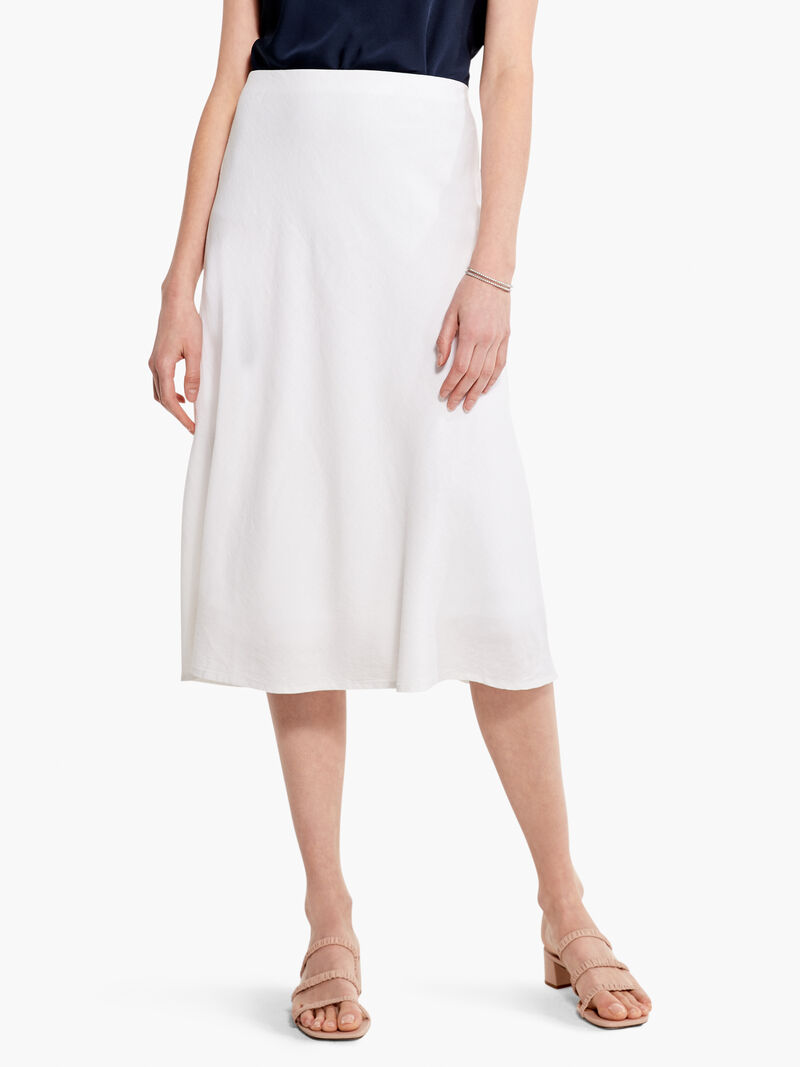 Woman Wears Rumba Linen Slip Skirt image number 1