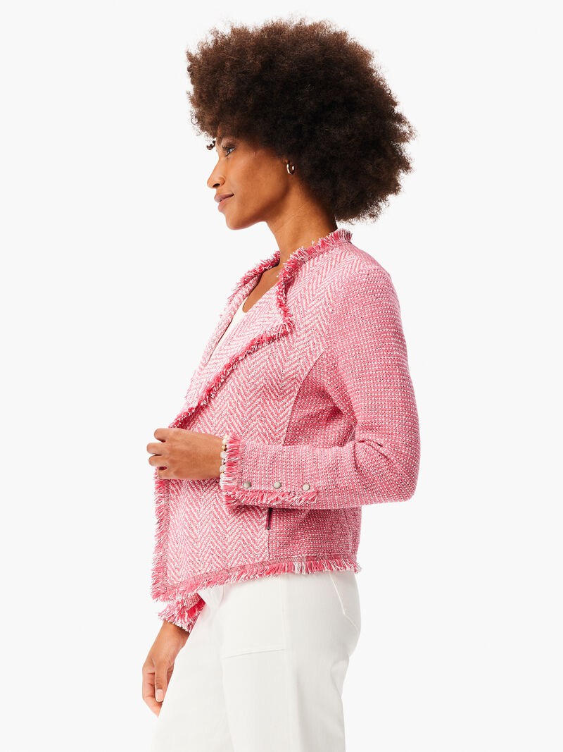 Fringe Mix Knit Jacket