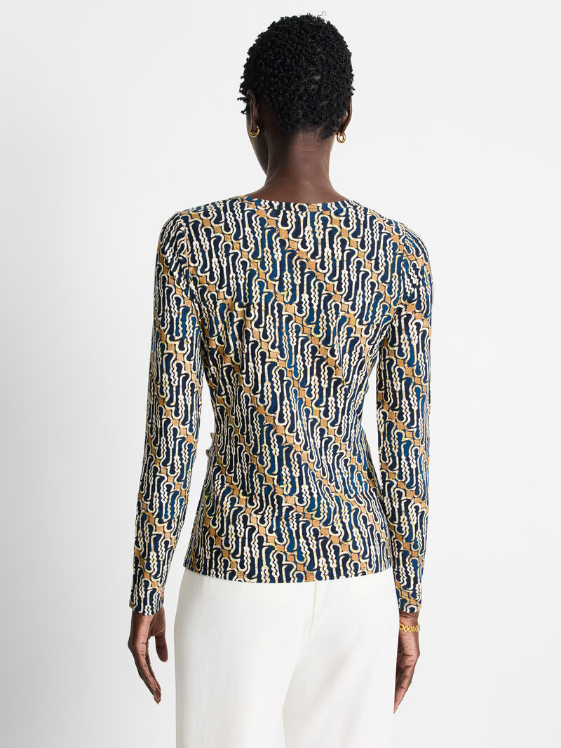 Woman Wears Vintage Batik Drape Top image number 3