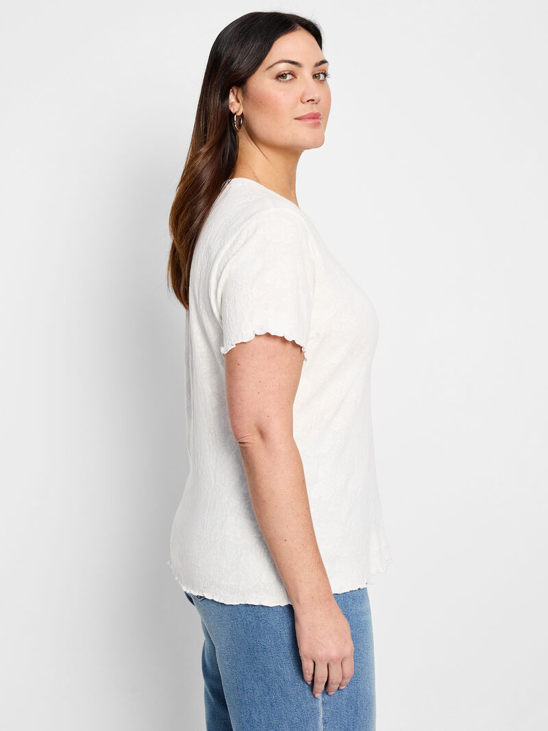 Woman Wears NZT Lace Knit T-Shirt image number 1