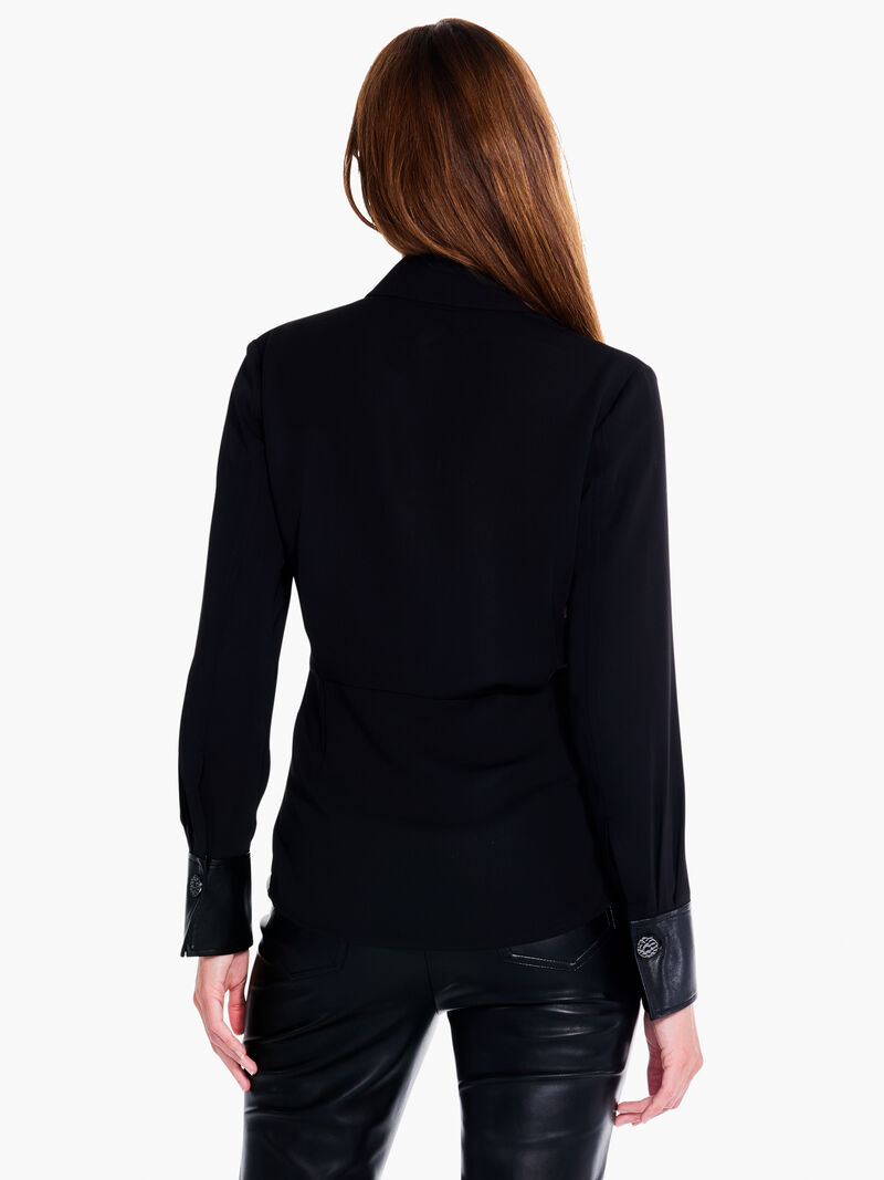 Woman Wears Trimmed Up Shirt image number 2