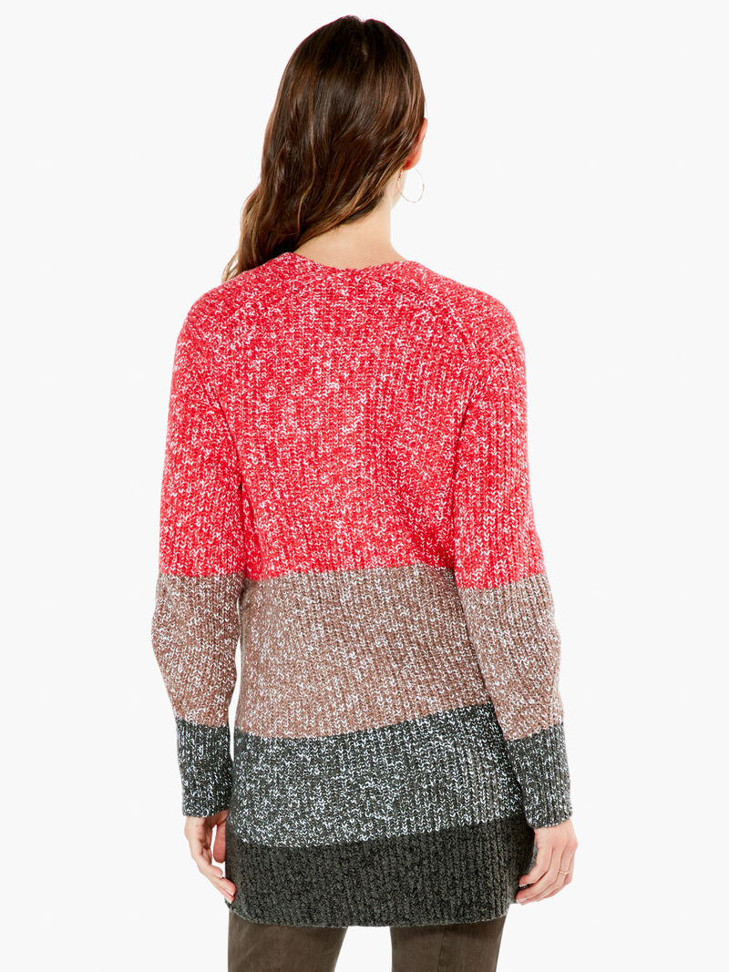 Woman Wears Warm Ember Cardigan image number 2