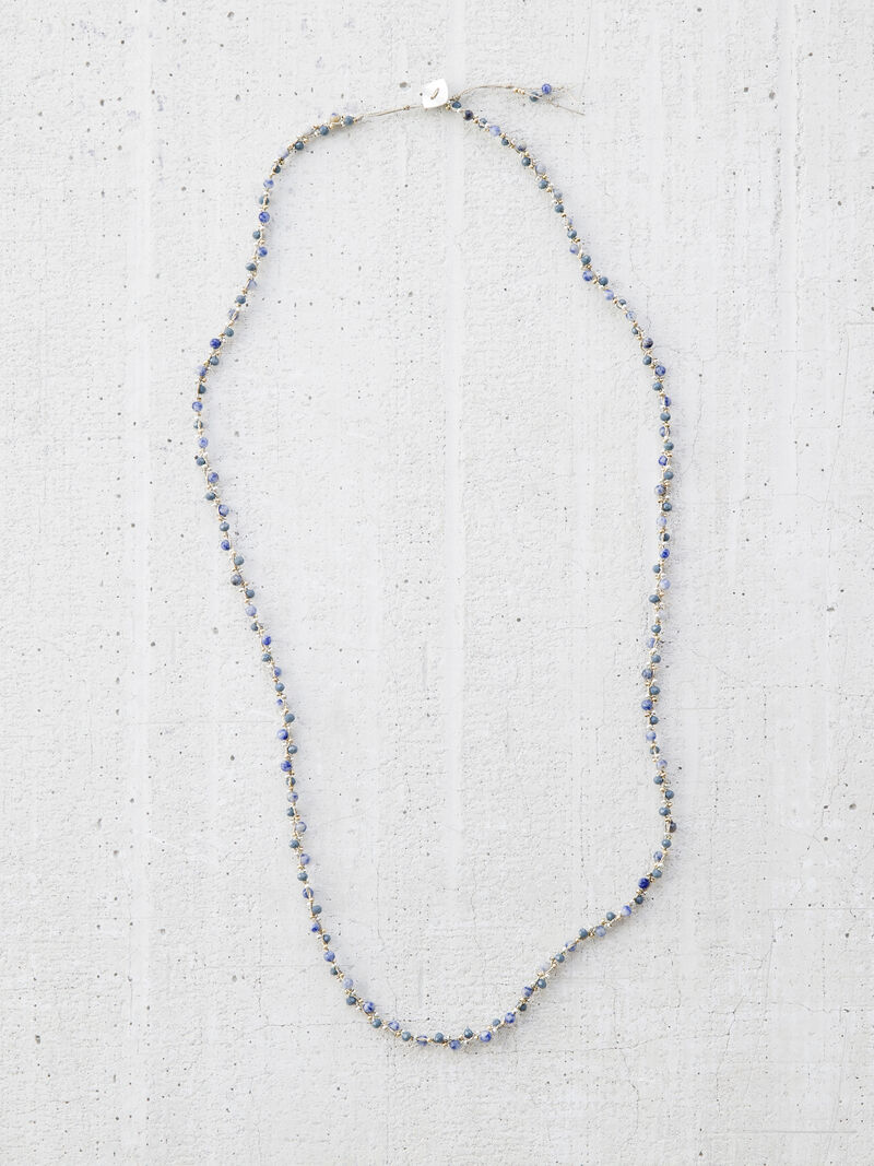 Woman Wears NAKAMOL BLUE BEADED STRAND BRACELET image number 0