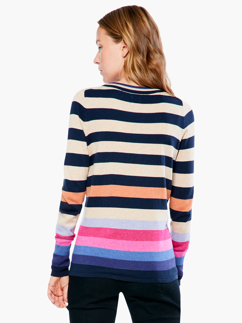 Woman Wears Jewel Stripes Vital Sweater image number 3
