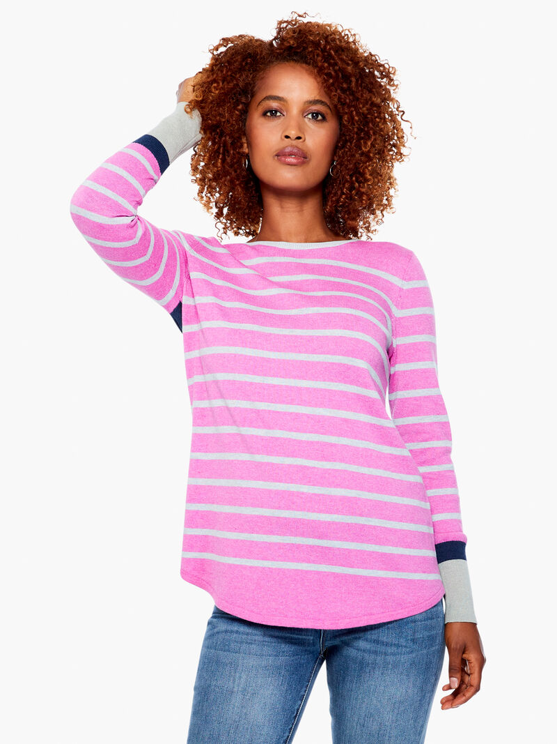 
                    Striped Vital Crewneck Sweater
