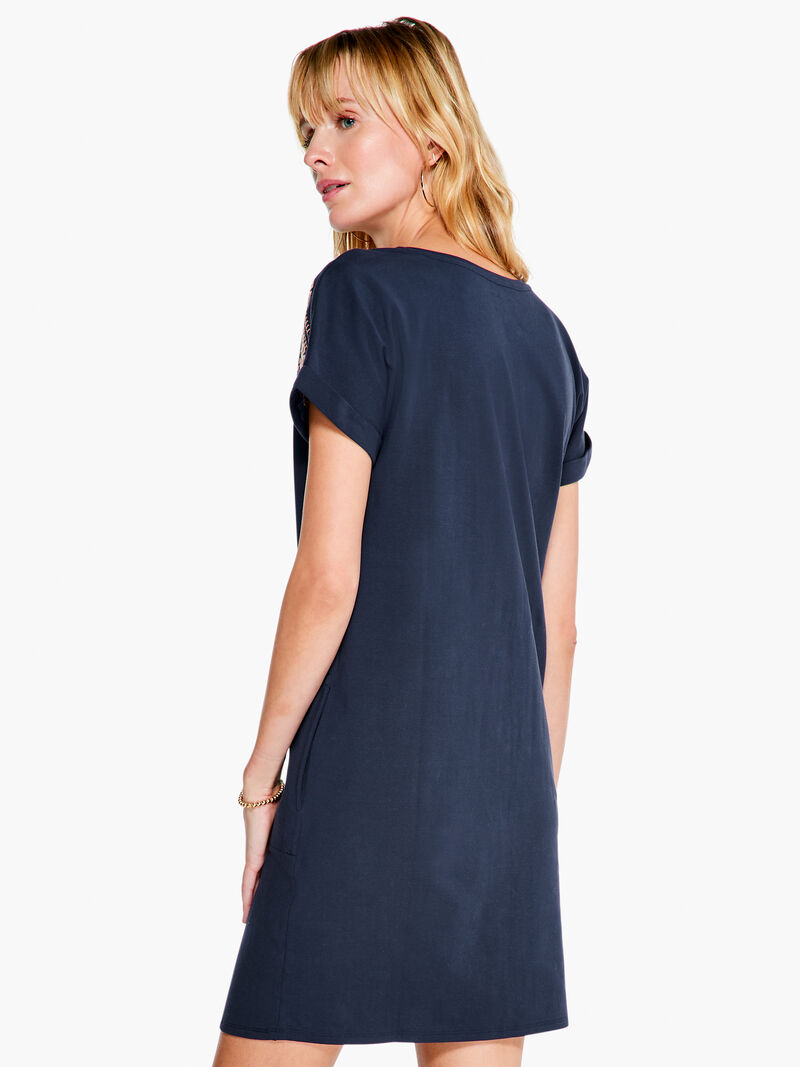 Woman Wears Embroidered Rays Dress image number 2