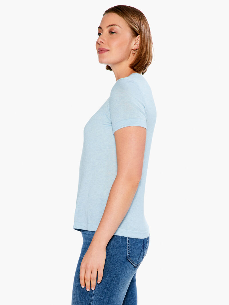 Crew Neck Short Sleeve Sweater Tee