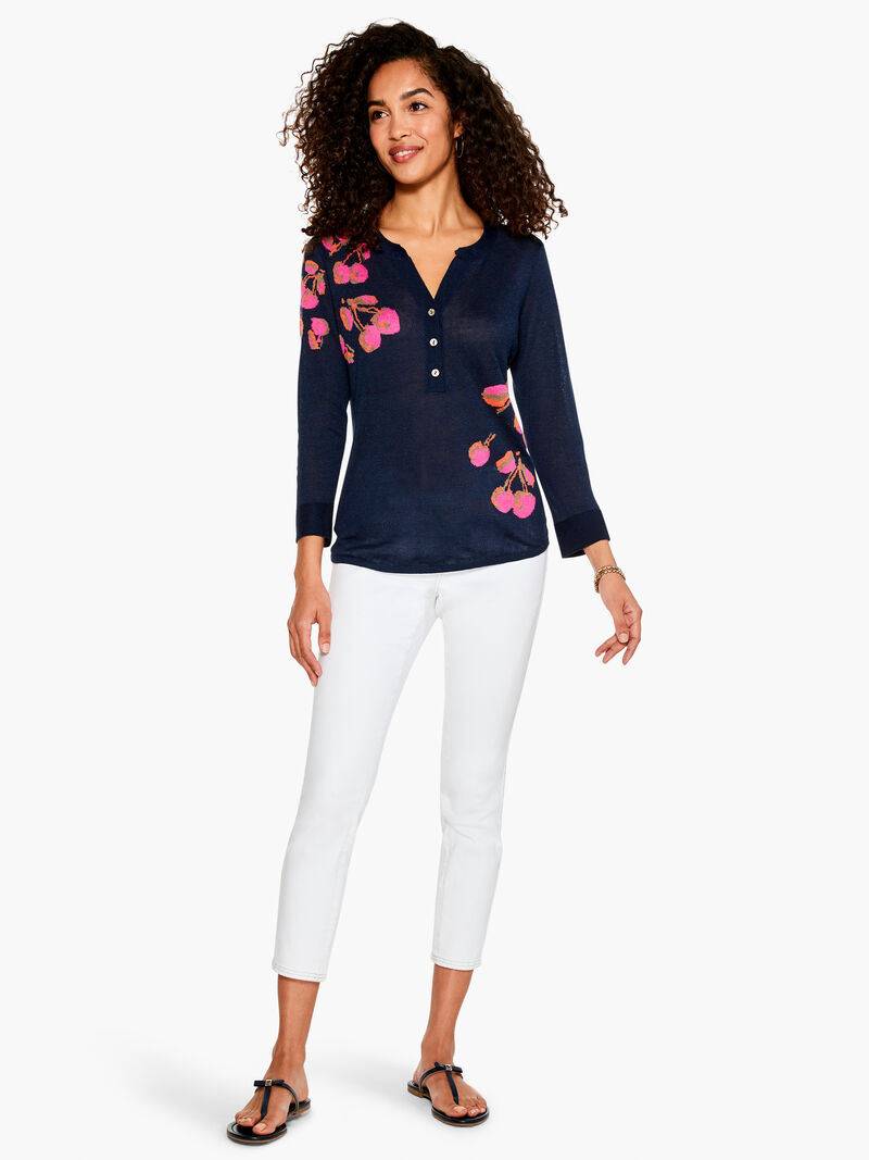 Woman Wears Cherry Twist Sweater image number 3