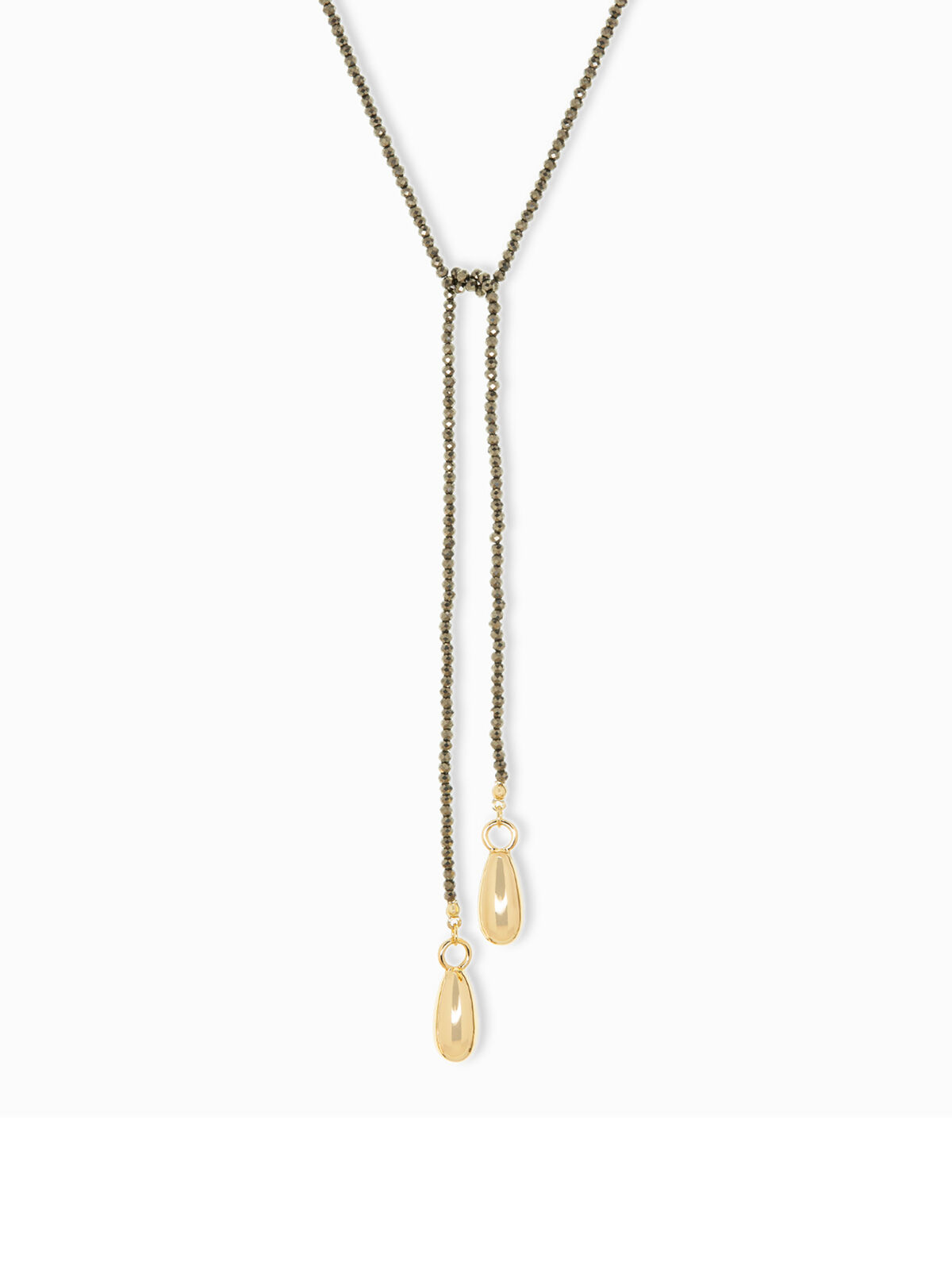 Marlyn Schiff -  Beaded Lariat With Bead Charms