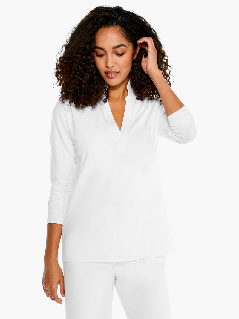 Woman Wears French Terry Polo image number 0