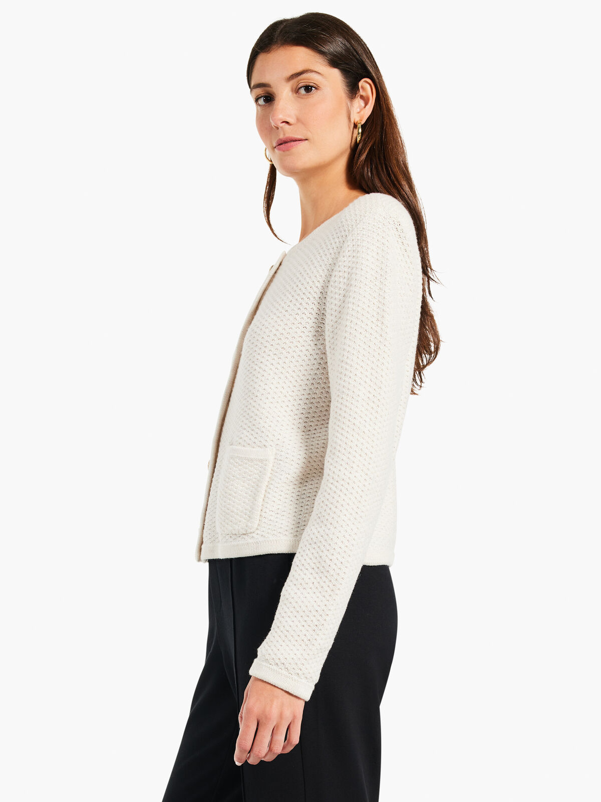 Gilded Texture Sweater Jacket